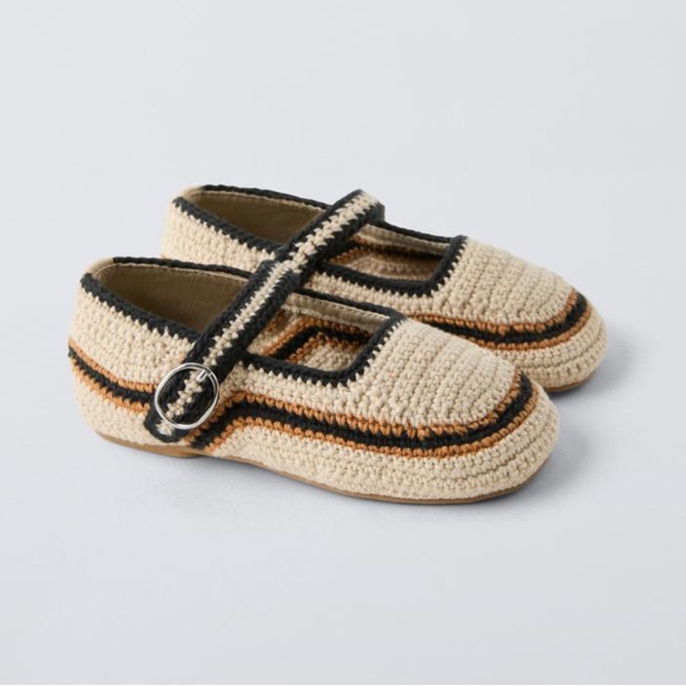 NWT Zara crochet ballet flats 7